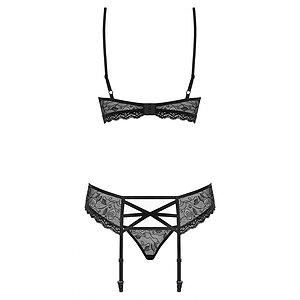 Set Lenjerie Intimă Obsessive 818-SEG Negru S-M