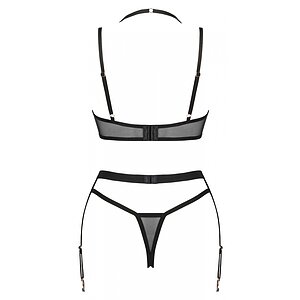 Set Obsessive 3 Piese Selinne Negru XS-S