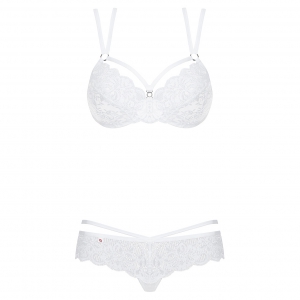 Set Obsessive 860-SET Alb L-XL