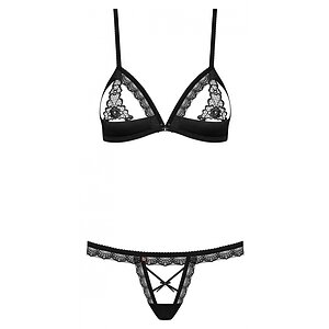 Set Obsessive 865-SET Negru L-XL