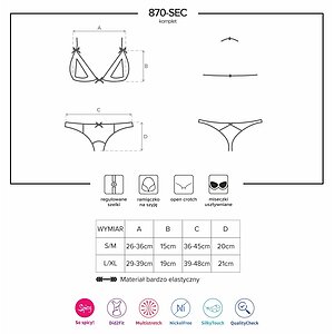 Set Obsessive 870-SEC Roșu S-M
