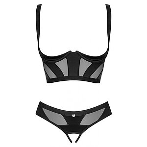 Set Obsessive Chic Amoria 2 Piese Decupat Negru XS-S