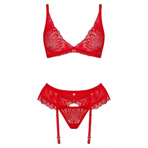 Set Obsessive Chilisa 3 Piese Roșu XL-2XL