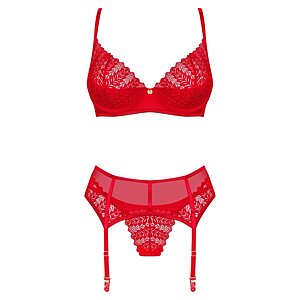 Set Obsessive Ingridia 3 Piese Roșu XS-S