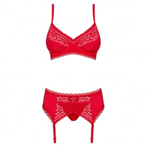 Set Obsessive Jolierose Roșu L-XL