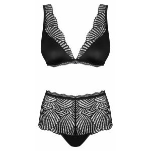 Set Obsessive Klarita cu Talie Înaltă Negru 2XL-3XL