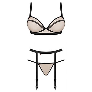 Set Obsessive Nudelia Noir Bej L-XL