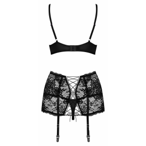 Set Obsessive Peonesia Negru L-XL