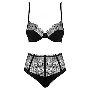 Set Obsessive Sarlotte Negru S-M