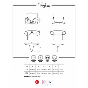 Set Obsessive Wonderia Negru L-XL