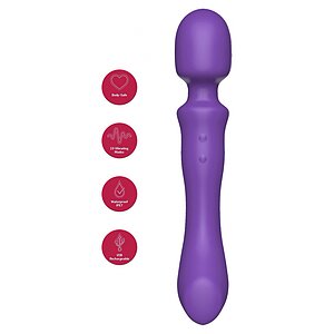 She.E.O Wand Dublu 10 Moduri USB C IPX7 Reîncărcabil Mov