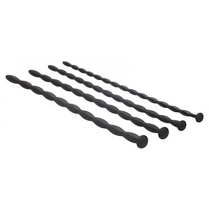 Silicone Spiral Plug Set Advanced Urethral Sounding Negru