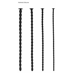 Silicone Spiral Plug Set Advanced Urethral Sounding Negru