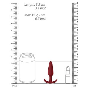 Slim Anal Plug Shots Roșu