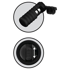 Stimulator Sfârcuri Vibrating Lassos Negru