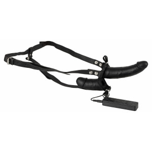 Strap On Cu Vibrații Double Thruster Negru