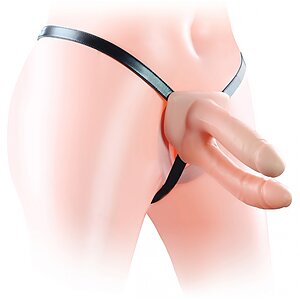 Strap-On Dublu Unisex Hollow pe Domnisoare.ro