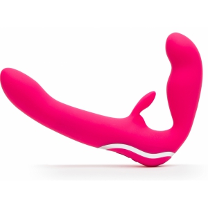 Happy Rabbit Strapless Vibe Silicon Roz Reîncărcabil USB