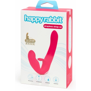 Happy Rabbit Strapless Vibe Silicon Roz Reîncărcabil USB