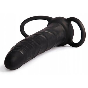 Strap-On Stimulare Anală Double Prober Negru