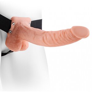 Strap On Unisex Hollow cu Testicule Strap On Unisex Hollow cu Testicule pe Domnisoare.ro