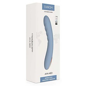 Svakom Ava Neo, Vibrator cu Împingere 5x5, Reîncărcabil Albastru