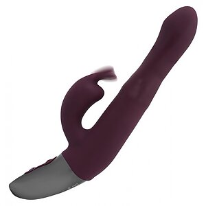 Titanz NMC 21.5cm — 10 Vibrații + 10 Rotații, Reîncărcabil Roșu