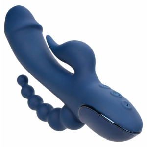 Triple Orgasme CalExotics — Vibrator Reîncărcabil Albastru
