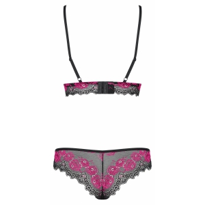 Set Sexy Obsessive Tulia din Dantelă Negru L-XL