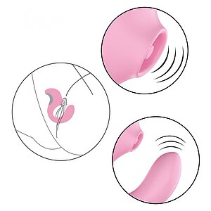 TWIST Vibrator Clitoral Roz — 7 Moduri, Reîncărcabil