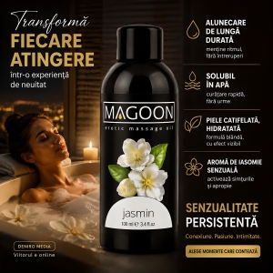 Ulei Erotic Magoon Jasmin pentru Masaj în Cuplu 100 ml