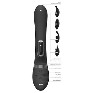 Vibrator Chou Punctul G Rabbit And Clitoral Negru
