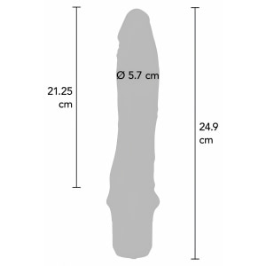 Vibrator Clasic Large Negru 24.9cm