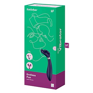 Vibrator Cuplu Partner Multifun 3 Albastru