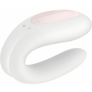 Vibrator Satisfyer Double Joy pentru Cupluri Alb