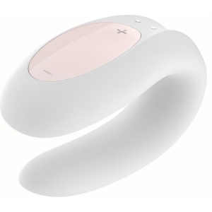 Vibrator Satisfyer Double Joy pentru Cupluri Alb