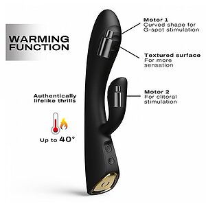 Vibrator Dorcel Flexi Rabbit Heating Negru