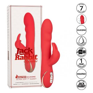 Vibrator Heated Ultra-Soft Rabbit Rosu