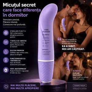 Vibrator Mini Silicon Punctul G Mov