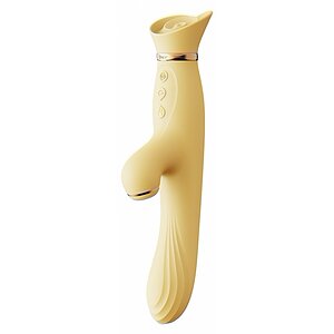 Vibrator Rabbit ROSE Galben pe Domnisoare.ro