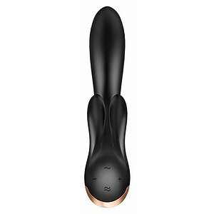 Vibrator Rabbit Satisfyer Double Negru
