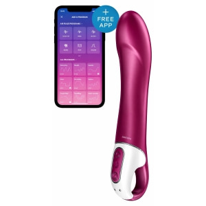 Vibrator Satisfyer Big Heat Vișiniu pe Domnisoare.ro
