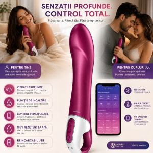 Vibrator Satisfyer Big Heat Vișiniu