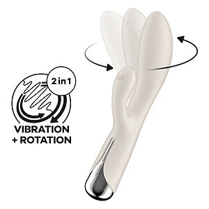 Vibrator Satisfyer Spinning Rabbit 1 Crem Vibrator Satisfyer Spinning Rabbit 1 Crem pe Domnisoare.ro