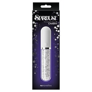 Vibrator Silicon Stardust Charm Alb
