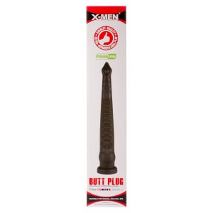 X Men Plug Anal PVC Negru cu Ventuză, 59 cm, Stimulare