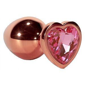 X-MEN Secret Shine Metal Anal Plug Rose Gold Heart M Auriu X-MEN Secret Shine Metal Anal Plug Rose Gold Heart M Auriu pe Domnisoare.ro