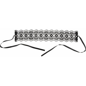 Zgardă Choker Rhinestones Negru