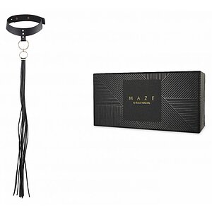 Zgardă cu Lesă Maze Tassel Choker Negru