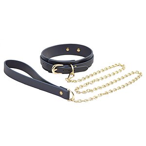 Zgarda Și Lesă Bondage Couture Albastru Zgarda Și Lesă Bondage Couture Albastru pe Domnisoare.ro